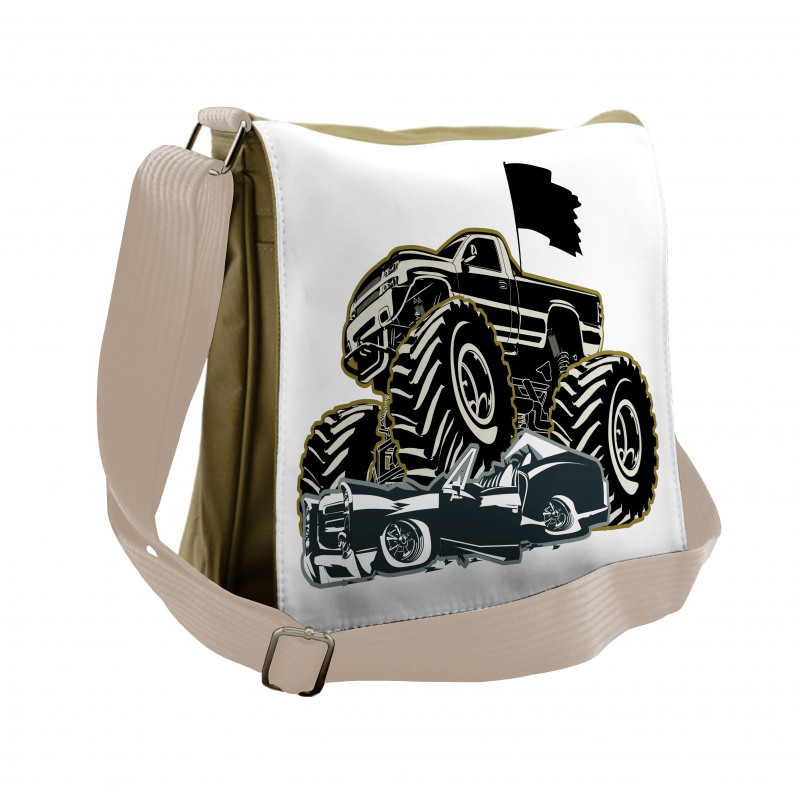 Rubber Tyre Car Messenger Bag