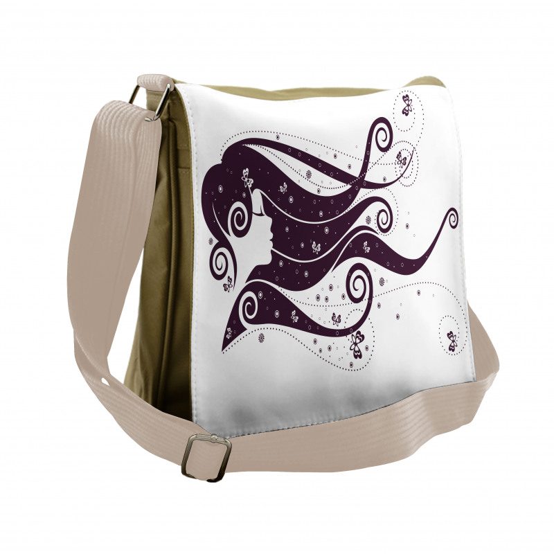 Abstract Fantasy Portrait Messenger Bag