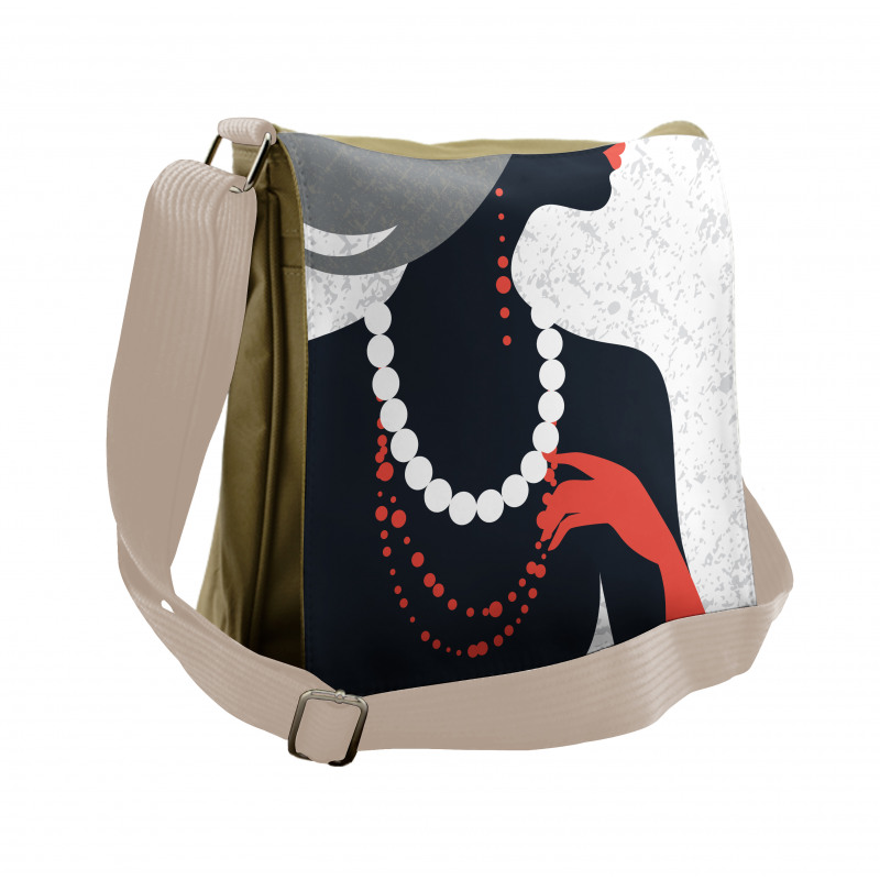 Pearl Necklace Messenger Bag