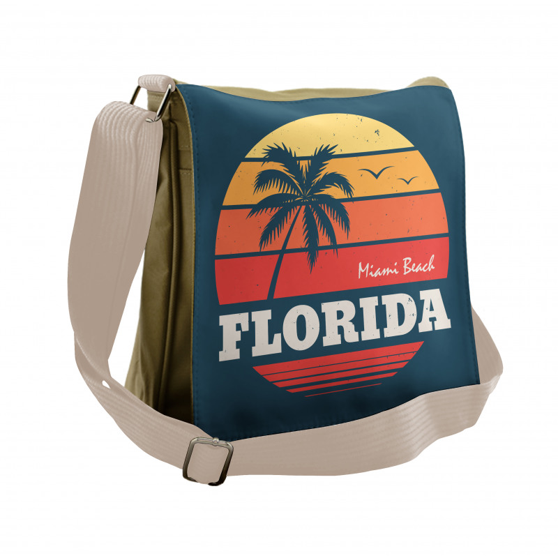 Abstract Miami Sunset Messenger Bag