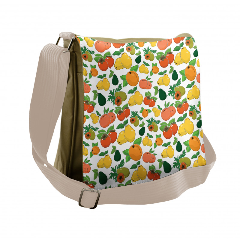 Fresh Fruits Colorful Messenger Bag