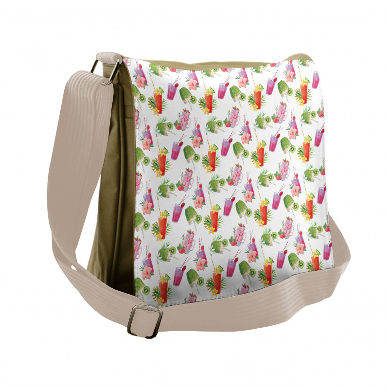 Watercolor Fresh Smoothie Messenger Bag