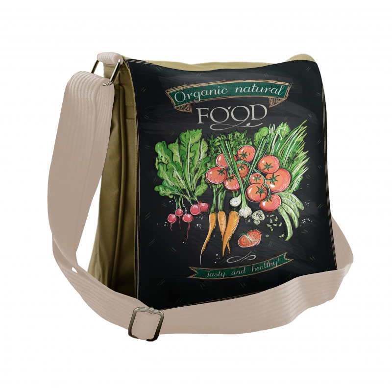 Chalkboard Organic Food Messenger Bag