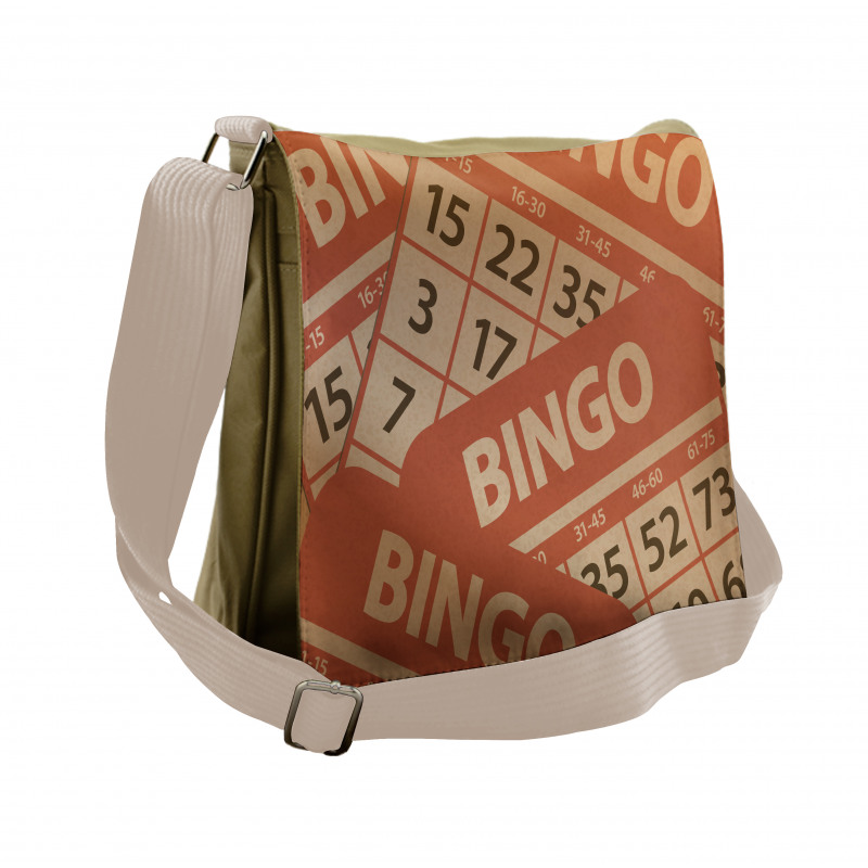 Graphic Game Cards Pile Messenger Bag