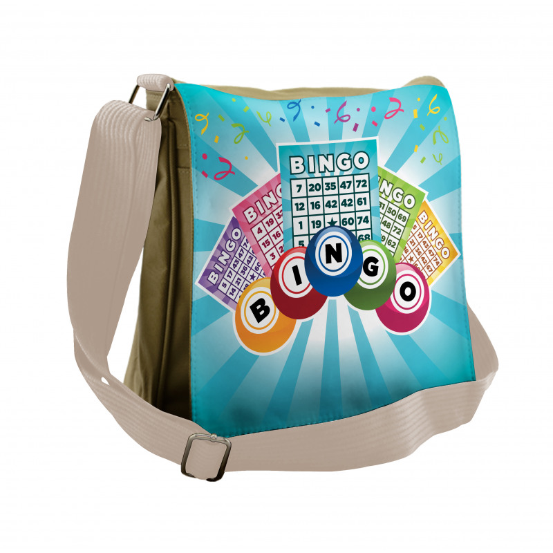 Colorful Cards Balls Messenger Bag