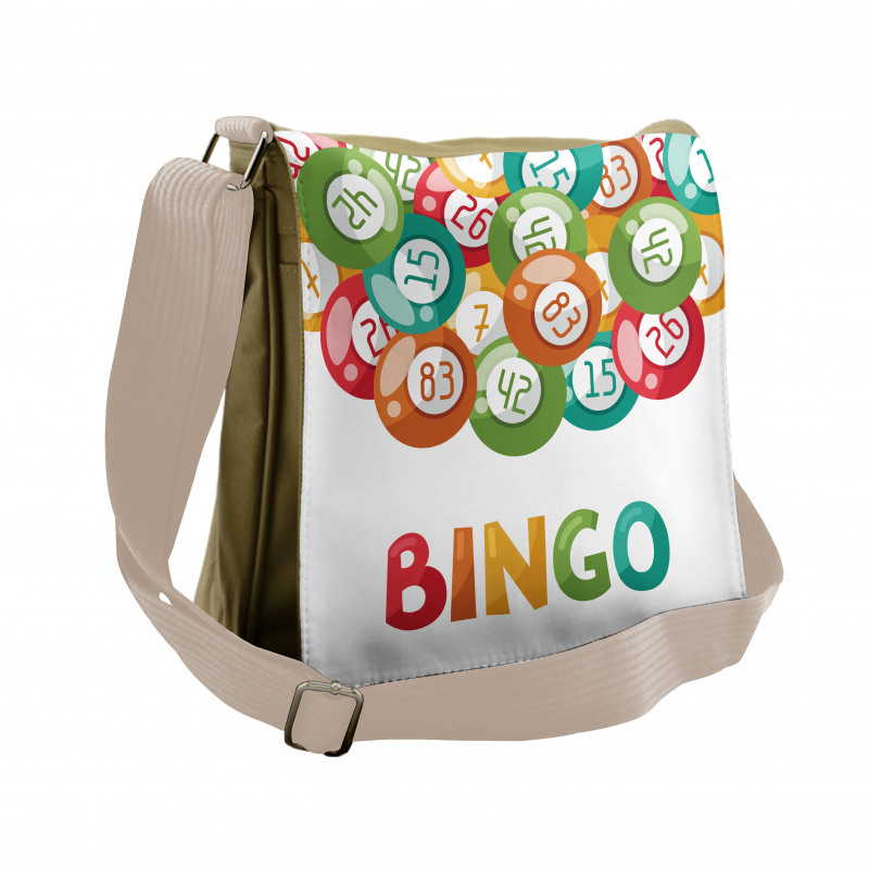 Lottery Game with Balls Messenger Bag