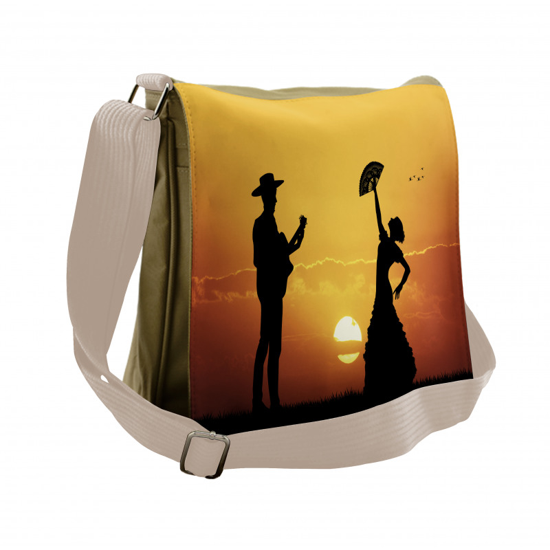 Flamenco Dancer Guitar Messenger Bag