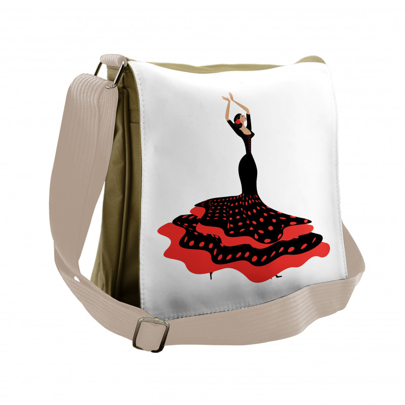 Flamenco Woman Folkloric Messenger Bag