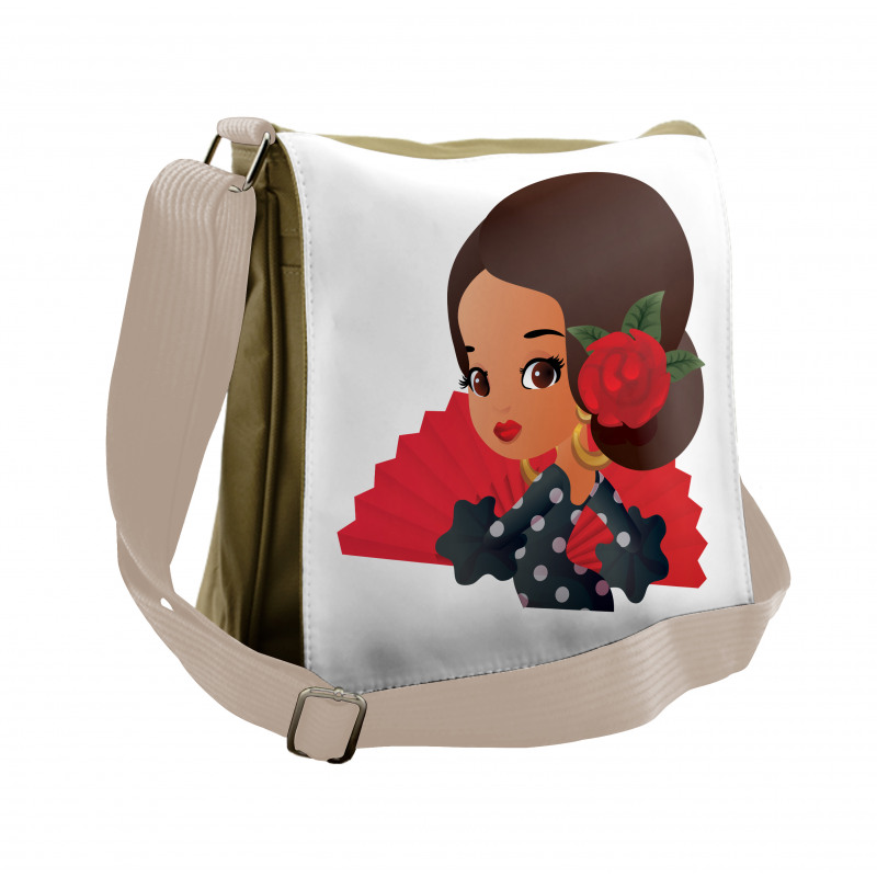 Chibi Flamenco Costume Messenger Bag