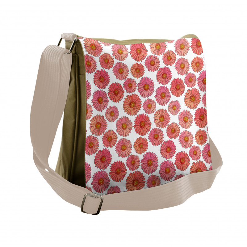 Pink Bloom Field Flourish Messenger Bag