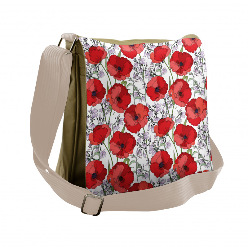 Rural Garden in Blossom Messenger Bag