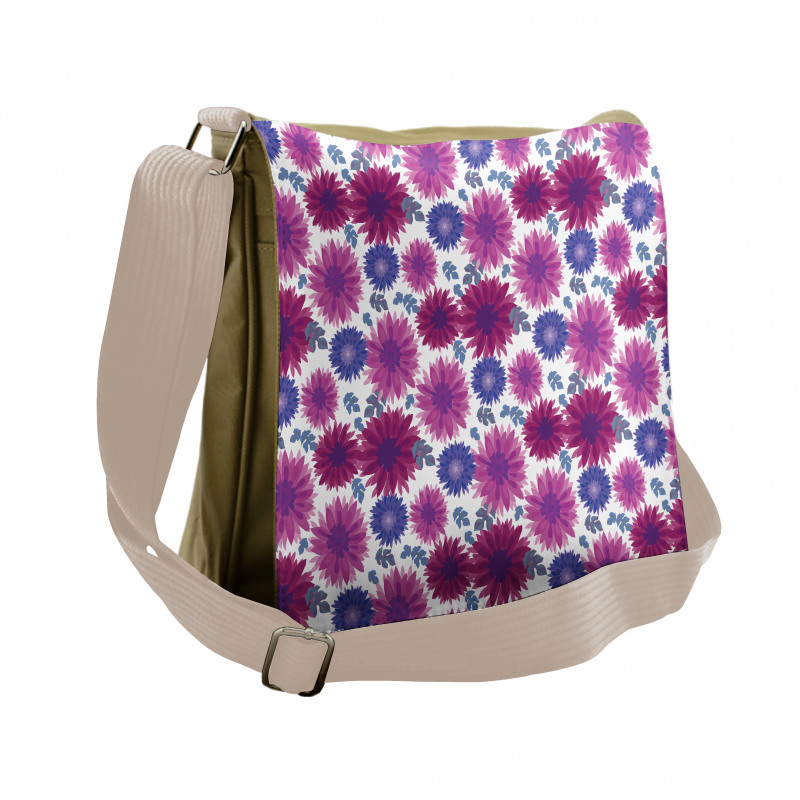 Blooming Fall Flowers Messenger Bag