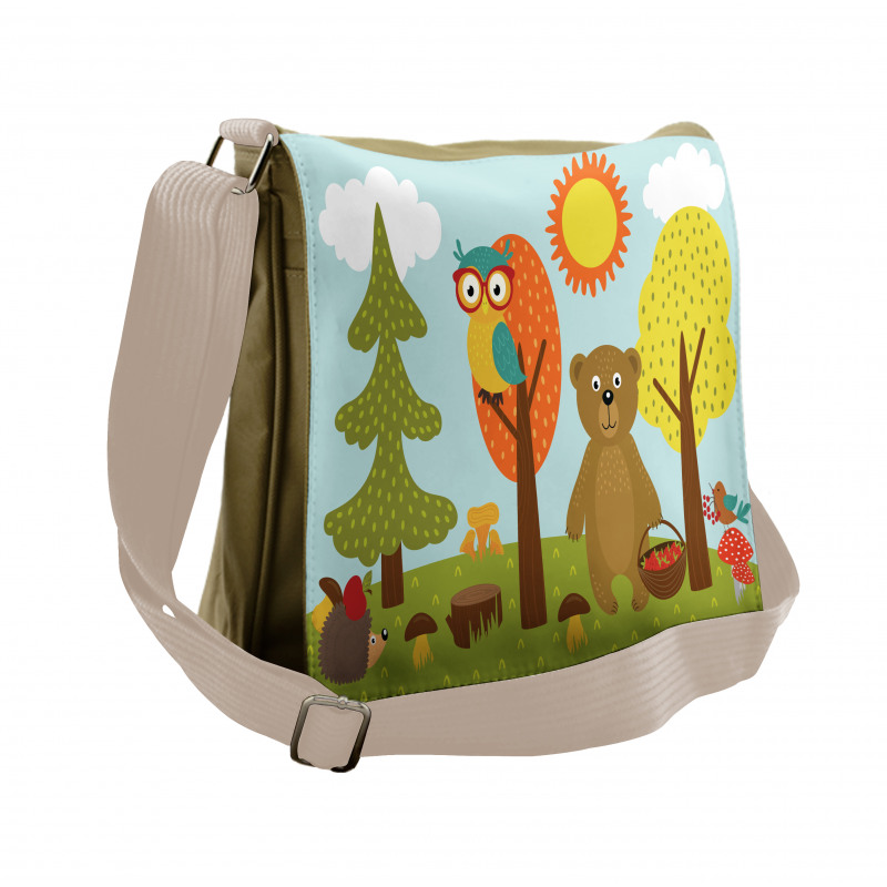 Childish Forest Animals Messenger Bag