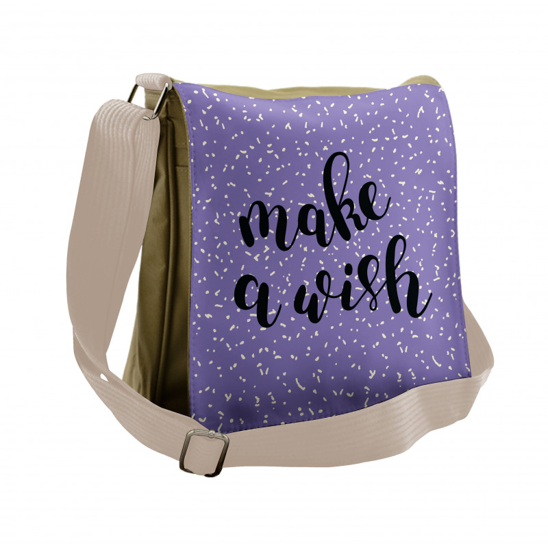 Uplifting Wish Slogan Messenger Bag