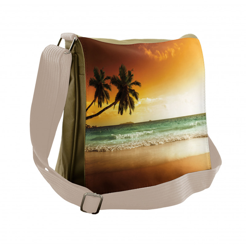 Palm Tree Exotic Beach Messenger Bag