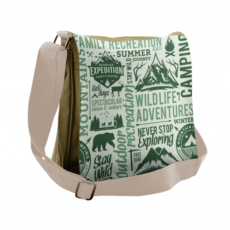 Outdoors Adventure Theme Messenger Bag