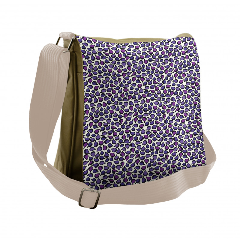 Abstract Figs Purple Tone Messenger Bag