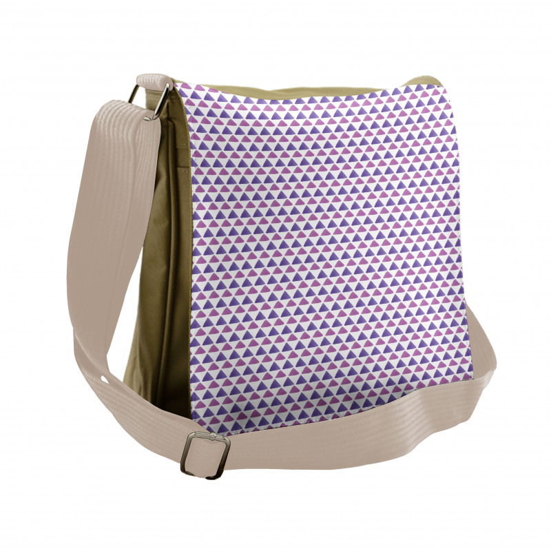 Small Triangles Grid Messenger Bag