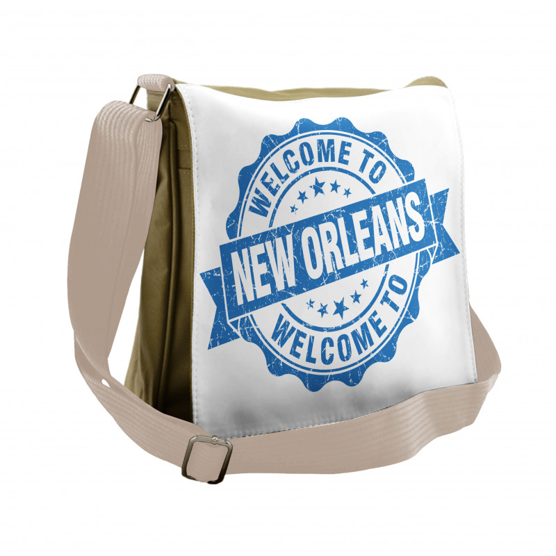 Welcome City Stamp Messenger Bag