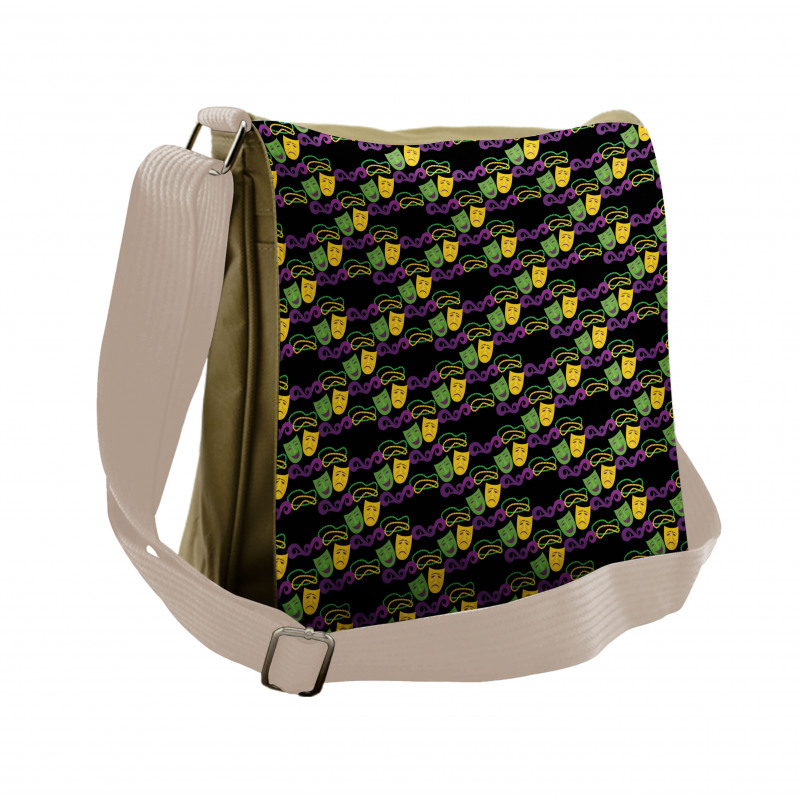 Masquerade Pattern Messenger Bag