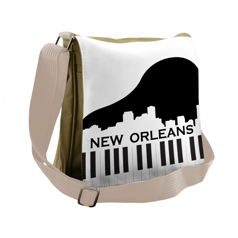 Piano Jazz Music Messenger Bag