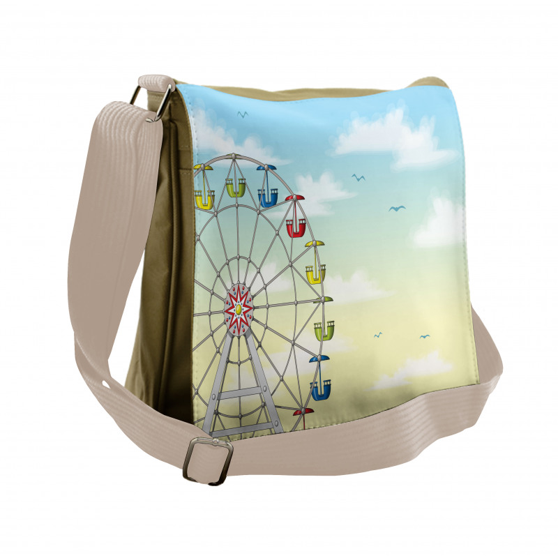 Colorful Cars Sky Messenger Bag