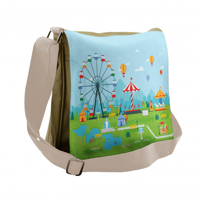 Amusement Park Messenger Bag