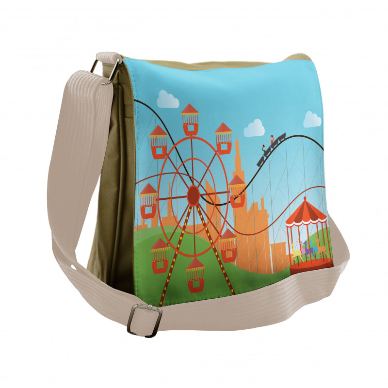 Flat Art Colorful Messenger Bag