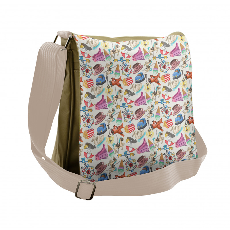 Kids Playground Theme Messenger Bag