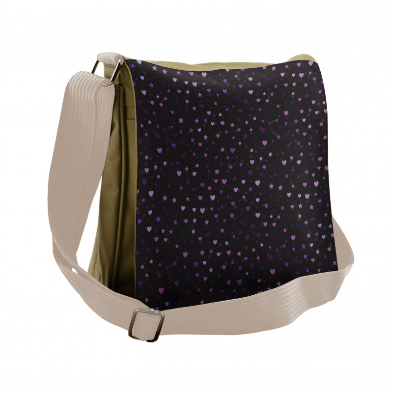 Colorful Hearts Spots Messenger Bag