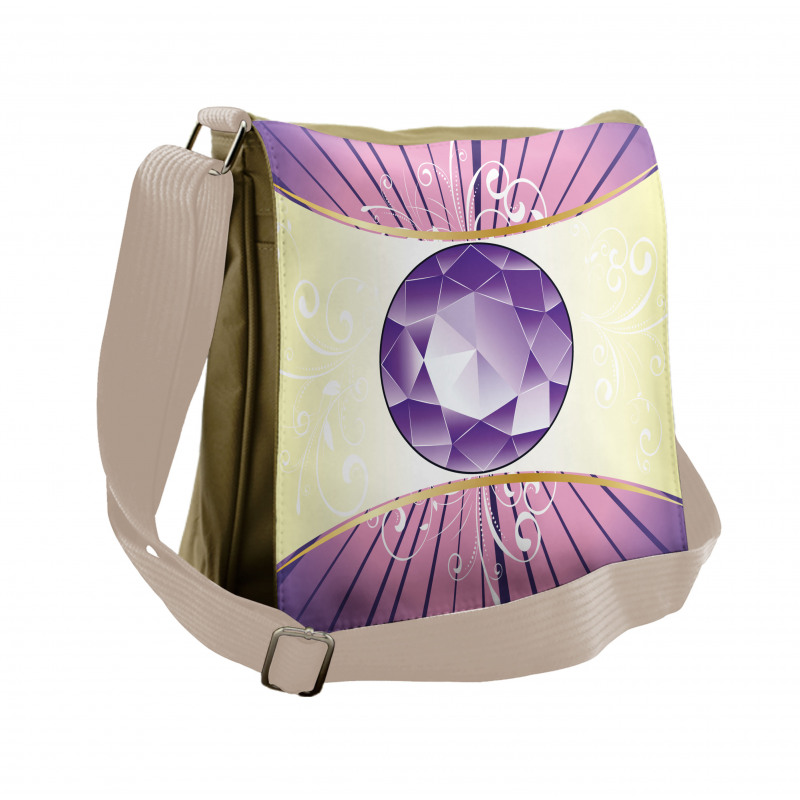 Flourish Gemstone Theme Messenger Bag