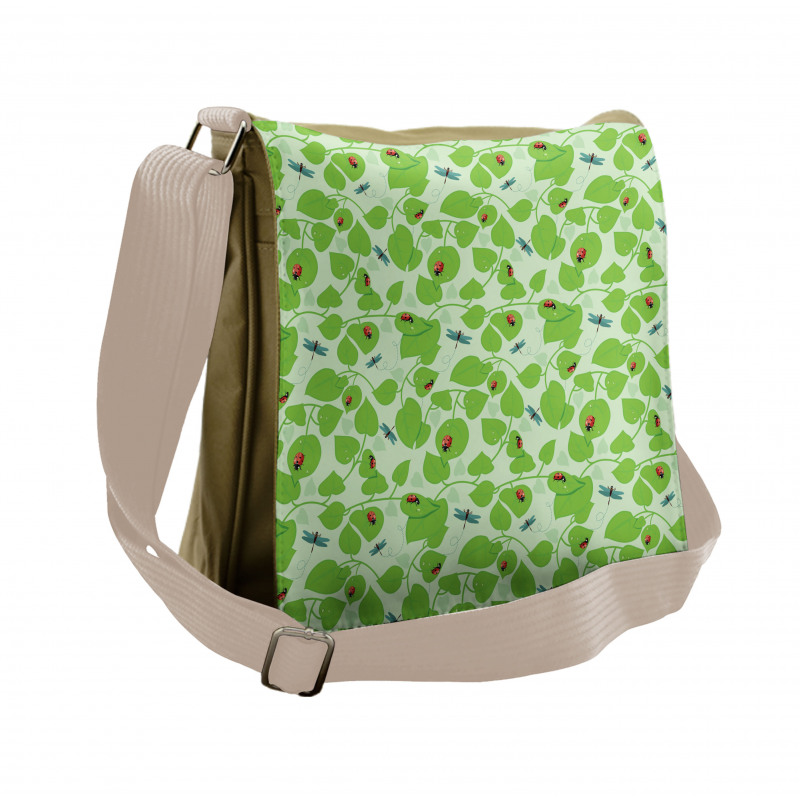 Green Nature Insects Messenger Bag