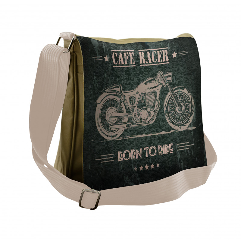 Born to Die Words Messenger Bag