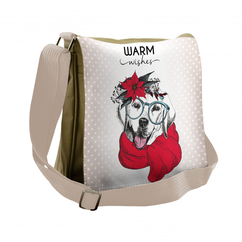 Labrador Wish Words Messenger Bag