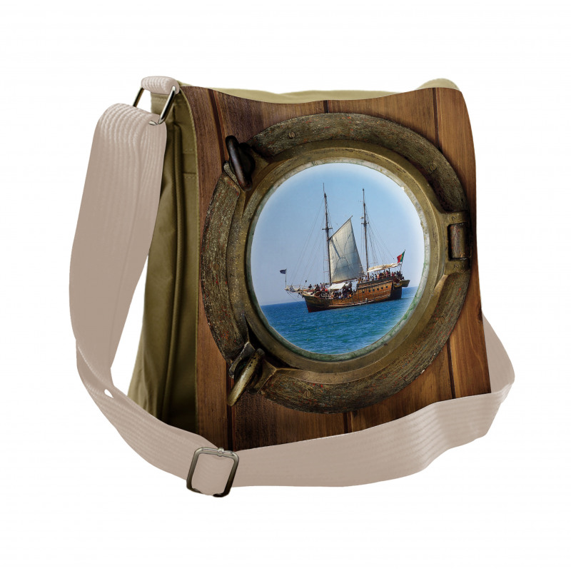 Ship Window with Cruise Messenger Bag