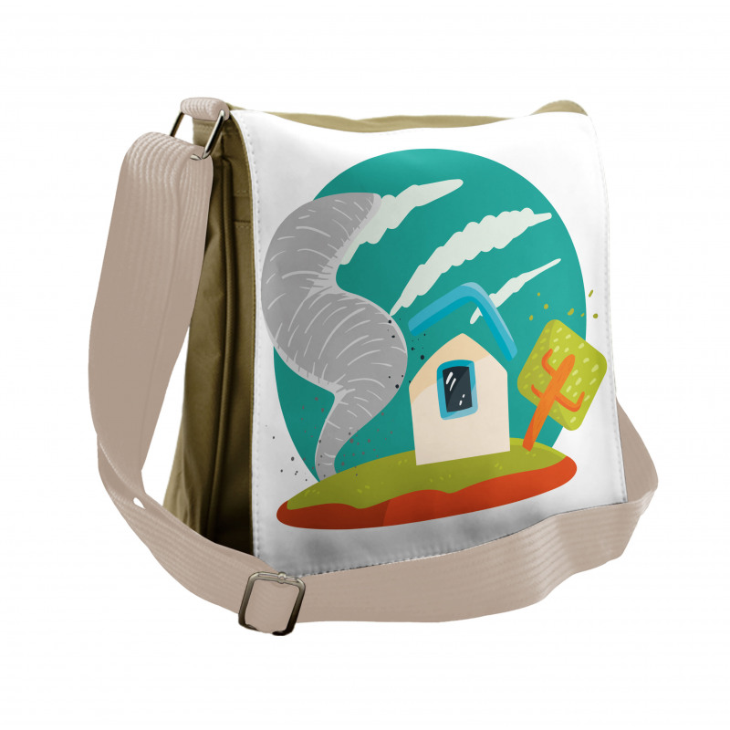 Cartoon Style Whirlwinds Messenger Bag