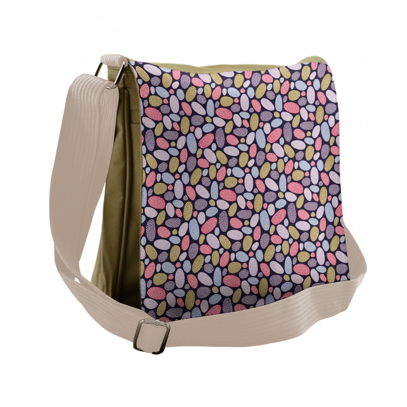 Geometric Formless Circles Messenger Bag