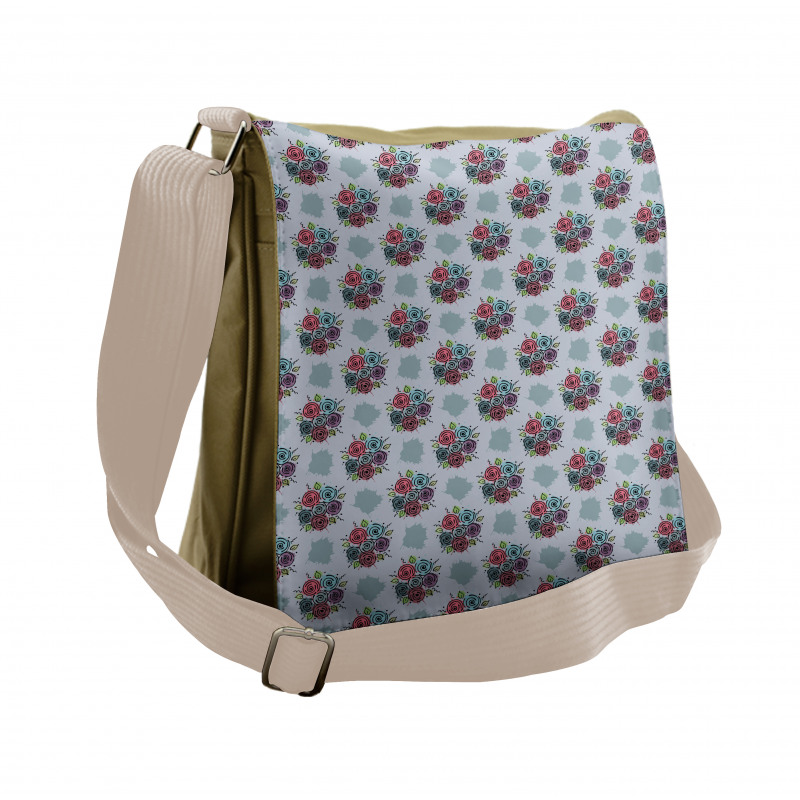 Abstract Bouquet of Flowers Messenger Bag