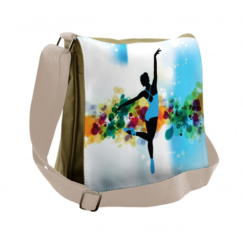 Dancer on Abstract Backdrop Messenger Bag