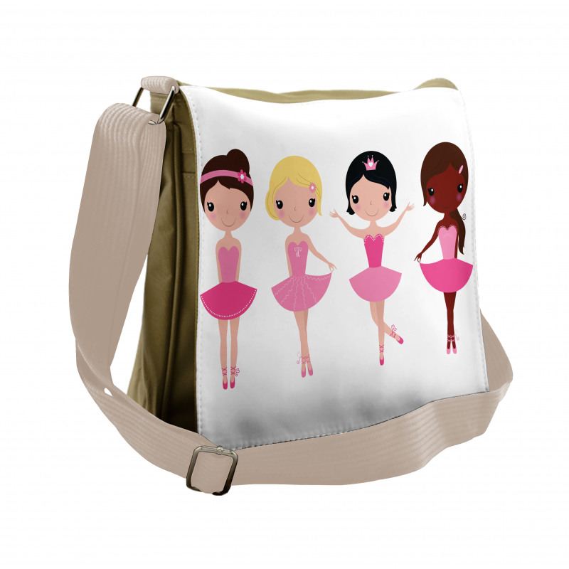 Little Kid Girls in Costumes Messenger Bag