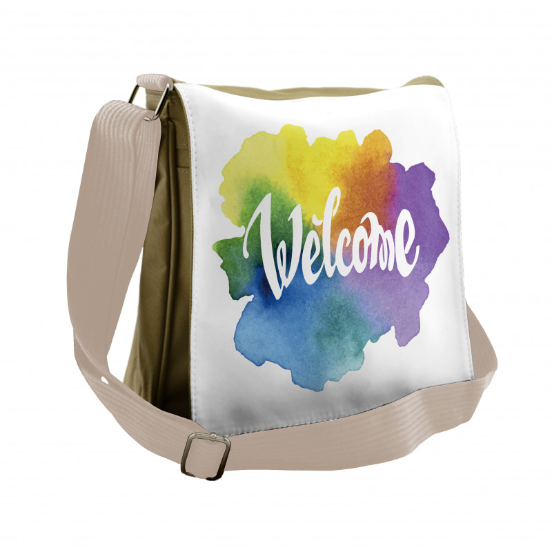 Watercolor Vintage Style Messenger Bag