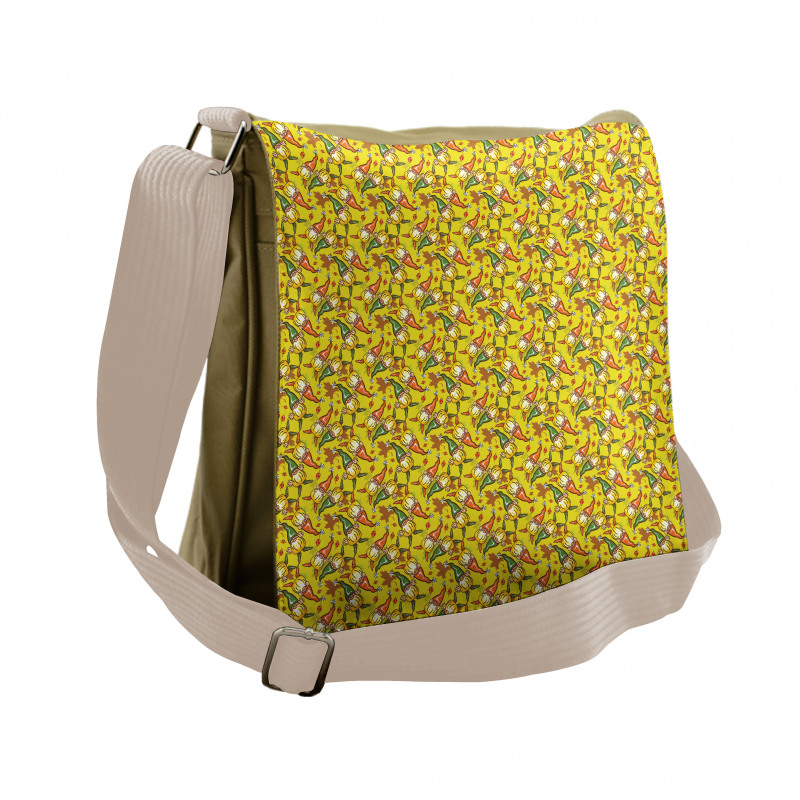 Autumn Leaves Fall Season Messenger Bag