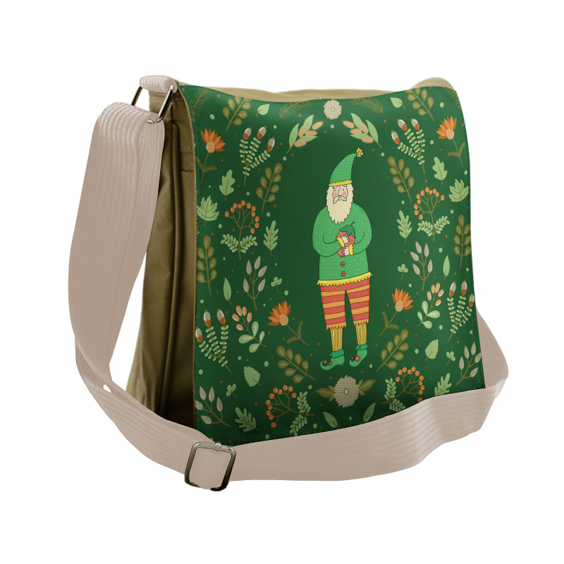 Botanical Herbs and Branches Messenger Bag