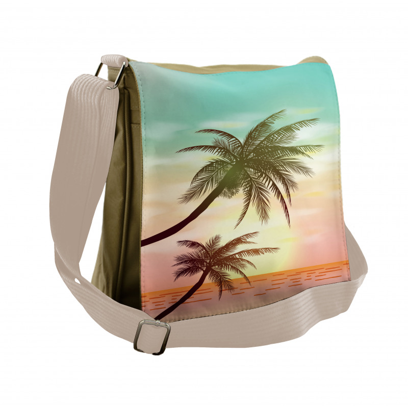 Tropical Horizon Scene Messenger Bag