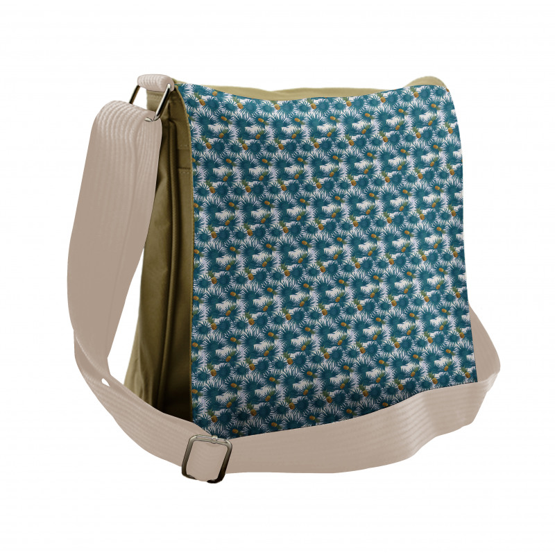 Pineapples Palm Leaf Messenger Bag