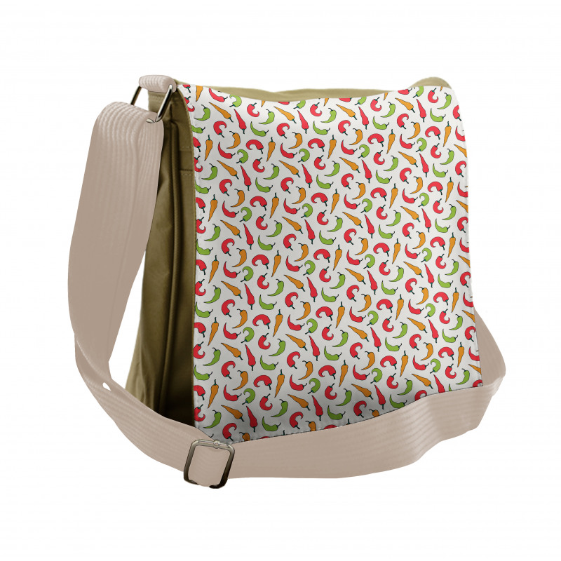 Cartoon Style Vegetable Messenger Bag