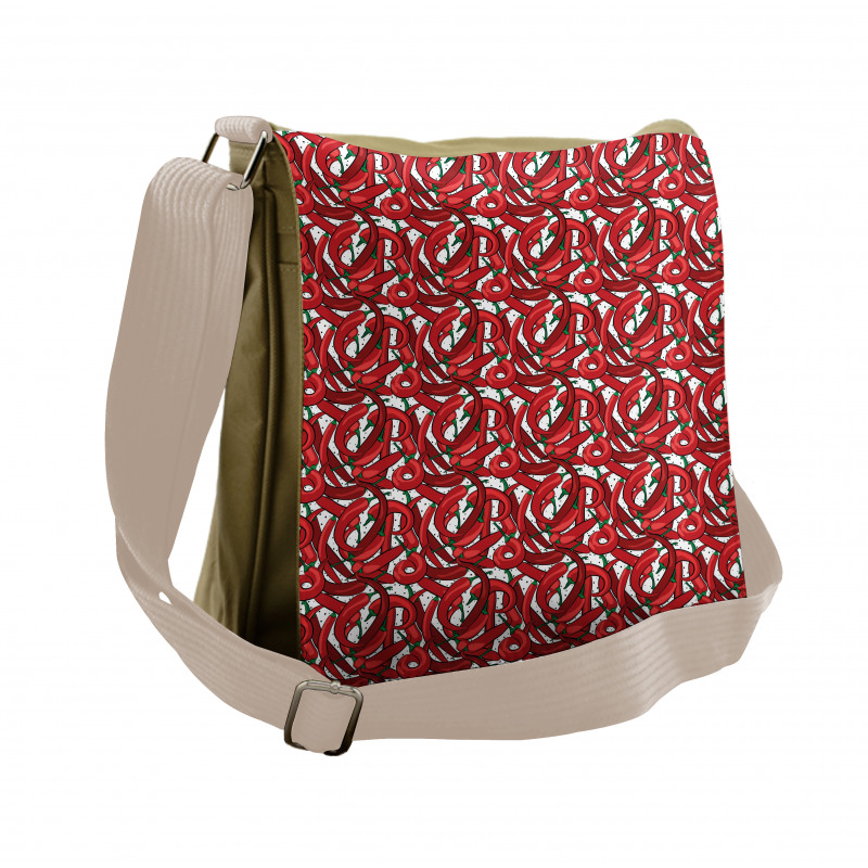 Pattern of Chili Peppers Messenger Bag