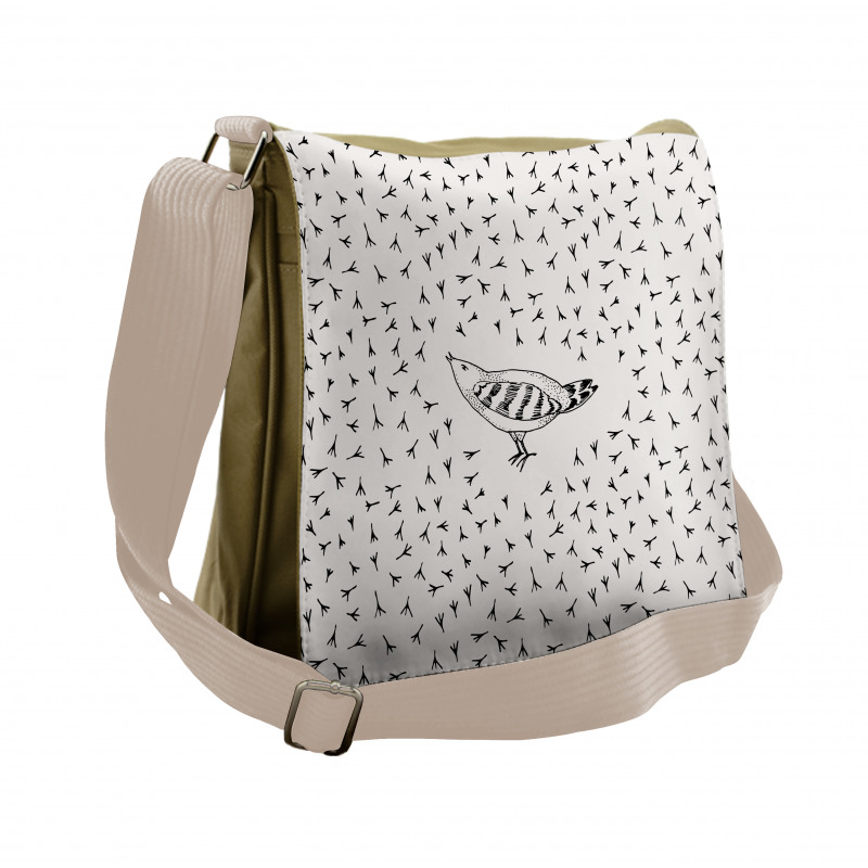 Sketch Forest Animal Pattern Messenger Bag