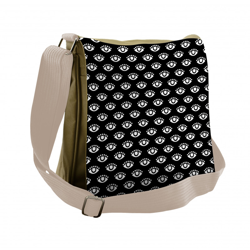 Circles and Ogee Shapes Messenger Bag
