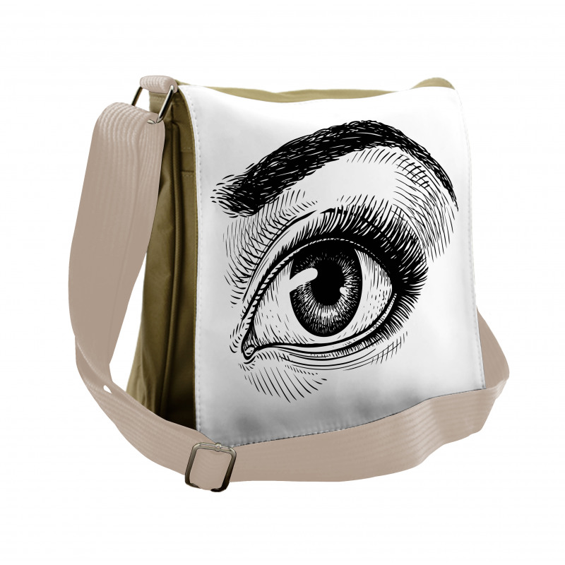 Female Eye Makeup Messenger Bag